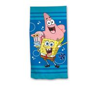 Serviette de plage - AYMAX - Bob l'éponge - 140x70 cm - 100% polyester 240gsm - Motif Bob l'éponge (Patrick & Gary)