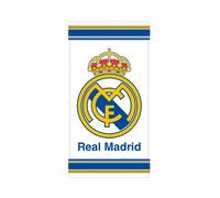 Serviette de plage blanche à l'effigie du Real Madrid