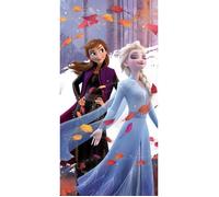 Jerry Fabrics Disney Frozen 2 - Toalla de baño (70 x 140 cm, 100% algodón), diseño de Anna y Elsa