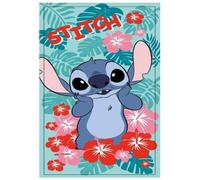 Serviette de plage Disney Lilo et Stitch en fleurs 70 x 140 cm (séchage rapide) Référence : AYM079142
