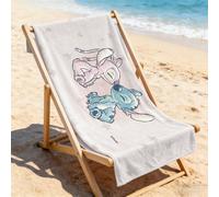 Serviette de plage Disney Lilo & Stitch - Stitch aquarelle et baiser d'Angel avec impression d'étoiles, pour la piscine et la plage 80*160,90*180,75*150,50*100Animal,GéométriquePolyester