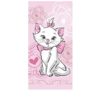 Serviette de plage - Disney Marie Cat Aristochat - 70x140 cm - 100% coton - Rose