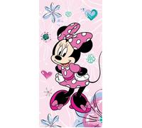 Serviette de plage - Disney - Minnie : Noeud - Coton 100% - Rose - 70 x 140 cm