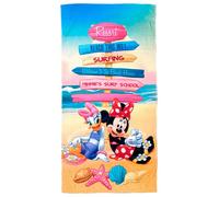 Serviette de plage en coton fille Disney Minnie Multicolore 70x140 cm