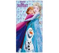 Serviette de Plage Enfant Fille pour La Reine des Neiges Fan Elsa Anna et Olaf 70x140 cm - Drap de Bain Microfibre Compact, Séchage Rapide, Ultra Absorbant pour Piscine, Mer et Voyage