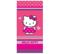 Serviette de plage enfant Hello Kitty - Taille: 75x150 cm - couleur : Rose