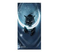 Serviette De Plage Grande Taille Homme Ado Garcon xxl Microfibre Serviette De Bain Personnalisée Adulte 3D Loup Lion Tigre Motif Noir Bleu Serviette Couverture Spa Nager Sport (bleu,150 x 200 cm)