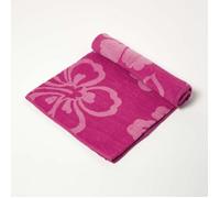 Serviette de plage - Homescapes - Rose - 70 x 150 cm - Tissu recyclé - Ultra douce
