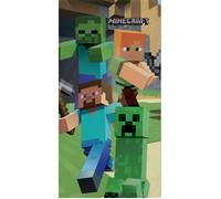Serviette de plage - Minecraft - Steve et Alex - 70x140 cm - 100% coton - Rectangulaire