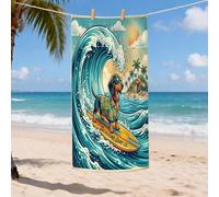 Serviette de plage motif teckel pour homme et femme, adulte, 89,9 x 178,8 cm, fine à séchage rapide, grande serviette d'été pour voyage, piscine, piscine et décoration de bain