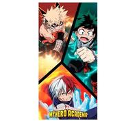 Halantex Serviette de plage MHA-5304T My Hero Academia 3 personnages Multicolore 70x140 cm