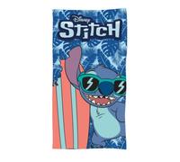 Serviette de plage ou de bain - DISNEY - Lilo et Stitch - 70x140 cm - 100% polyester 250 g/m² - Bleu