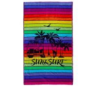 Serviette de plage Van Multicolore 90x170 cm 100% coton Jacquard