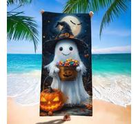 Serviette de Plage xxl 220x100 cm Serviette Microfibre, Halloween Serviettes de Plage, Absorbante, Sans Sable, Séchage Rapide, pour Homme, Femme et Enfant, Camping, Voyages, Natation, Paysage H-4719