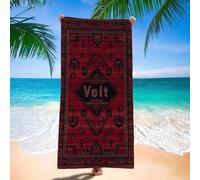 Serviette de Plage xxl 70x140 cm Serviette Microfibre, Rouge Serviettes de Plage, Absorbante, Sans Sable, Séchage Rapide, Compacte Légère, pour Homme, Femme et Enfant, Camping, Voyages, Bohême H-4227