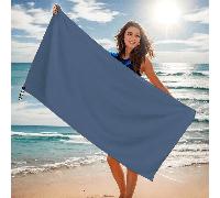 Serviette de sport en microfibre bleu marine, ultra douce, respirante et absorbante, séchage rapide, multi-tailles, pour extérieur, plage, yoga, course, fitness et voyage portable L,M,S,XL,XXL,XXXLPol