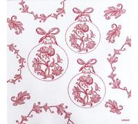 Serviette de table 25x25 Jetable Intissé Françoise PAVIOT Paquet de 20 - Boule baroque