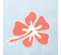 Serviette de table 25x25 Jetable Intissé Françoise PAVIOT Paquet de 20 - Hibiscus bleu