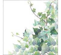 Serviette de table 33cm hedera blanc (lot de 20)
