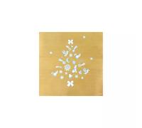 Serviette de table 40x40 Jetable Intissé Françoise PAVIOT Paquet de 20 - Christmas Or