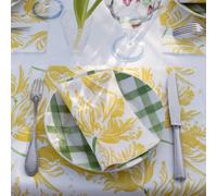 Serviette de table 40x40 Jetable Intissé Françoise PAVIOT Paquet de 20 - Tulipe jaune