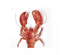 Serviette de table Cocktail 25x25 Jetable IHR Paquet de 20 - Homard