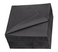 Serviette de table en ouate Tork Lunch 33 x 33 cm, noir - Paquet de 200