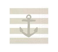 Serviette de table Lunch 33X33 Jetable IHR Paquet de 20 - Ancre crème