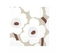 Serviette de table Lunch 33X33 Jetable IHR Paquet de 20 - Marimekko, Unikko lin blanc