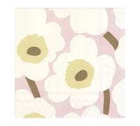 Serviette de table Lunch 33X33 Jetable IHR Paquet de 20 - Marimekko, Unikko rose et crème