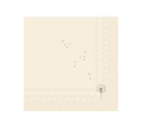 Serviette de table Lunch 33X33 Jetable IHR Paquet de 20 - Pissenlit, crème