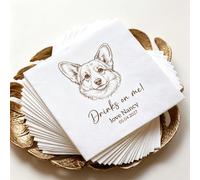 Serviette de Table Personnalisée avec Texte Logo Emblème de Mariage | 50 à 1 000 Exemplaires Pour Déjeuner Cocktail Serviettes Pour Fêtes Mariages Restaurant Anniversaires
