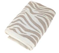Serviette de toilette 50x100 cm ZEBRA SOFT pur coton motif zèbre beige
