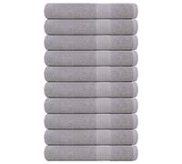 Vidaxl Serviettes D'invité 10 Pcs Gris 30x50 Cm 360 G/M² 100% Coton