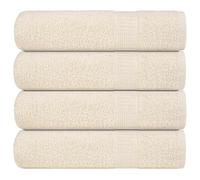 vidaXL Essuie-mains 4 pcs crème 50x100 cm 360 g/m² 100% coton