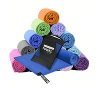 Serviette de voyage en microfibre, serviette à séchage rapide, serviette de camping, tissu doux et confortable, serviette de sport super absorbante et légère, serviette de gym absorbante de la sueur e