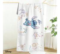 Serviette Disney Lilo & Stitch - "Aloha" Stitch avec impression de croquis tropicaux, serviette de plage pour la piscine et la plage 80*160,90*180,75*150,50*100Animal,CartoonPolyester