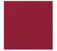 Serviette - DUNI - 33x33cm - 3 plis - Lot de 20 - Couleur Bordeaux