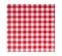 Serviette en papier ouate vichy rouge et blanc 2 plis 40 x 40 par 50
