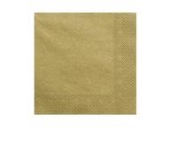 20 serviettes 33 x 33 cm décoratif Doré métallisé//Napkins ornement décoration de table mariage communion