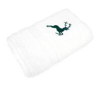 Serviette invité 30x50 cm HIRSH Blanc/Vert 600 g/m2