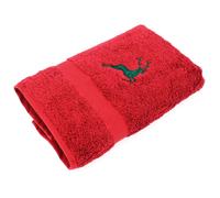 Serviette invité 30x50 cm HIRSH Bordeaux/Vert 600 g/m2