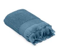Serviette invité 30x50 cm TETHYS micro-coton bleu Orage