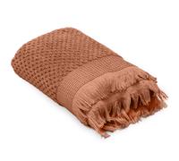 Serviette invité 30x50 cm TETHYS micro-coton orange Terre