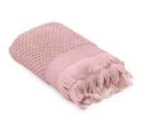 Serviette invité jacquard 550 g/m² 30x50 cm TETHYS micro-coton rose