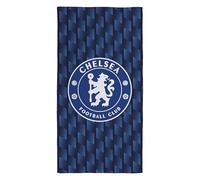 Serviette officielle du Chelsea FC Character World | Toucher ultra doux, motif géométrique du club de football | Idéale pour la maison, le bain, la plage et la piscine | Taille unique 75 cm x 150 cm |