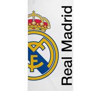 Serviette Officielle Real Madrid avec Motif Exclusif, Blason et Couleurs du Club, idéale pour la Plage, la Piscine, la Salle de Bain ou Le Sport, Accessoire Pratique pour Les Fans de Football