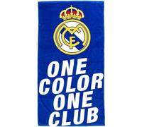 Serviette Officielle Real Madrid avec Motif Exclusif, Blason et Couleurs du Club, idéale pour la Plage, la Piscine, la Salle de Bain ou Le Sport, Accessoire Pratique pour Les Fans de Football