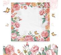 Serviette Papier Fleur 60 Pièces Jetables Floral Paper Napkins Table Décorées pour Mariage Anniversaire
