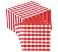 Serviette Papier Rouge 120Pcs Serviette Cocktail Serviette Papier Anniversaire 25x25 Serviette de Table Papier pour Fêtes Mariage Pique Nique